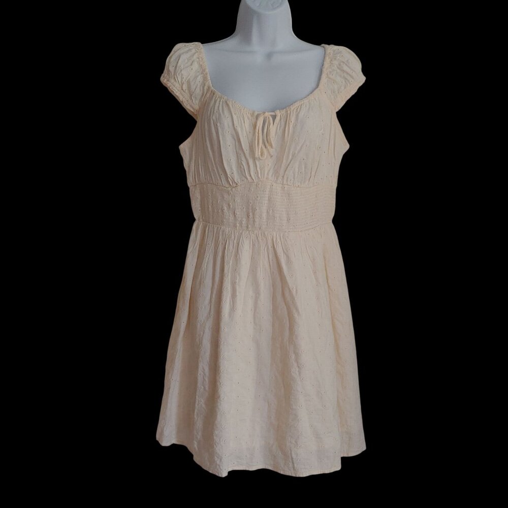 Old Navy Romantic Cottagecore Milkmaid Babydoll Prairie Candlelight Mini Dress M